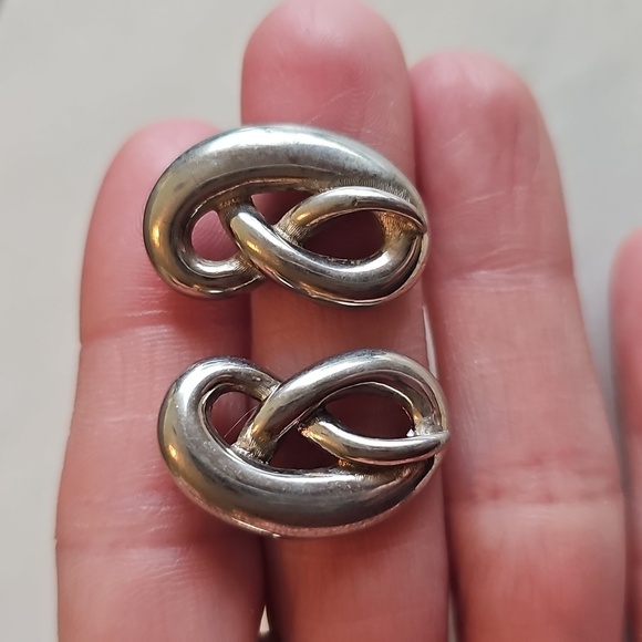 Givenchy Jewelry - Givenchy Silvertone Knot Earrings